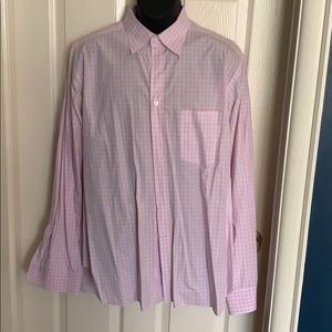 Billy Reid super soft pink blue shirt.